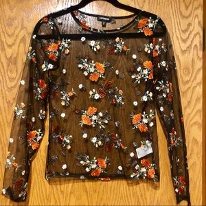 Express floral shirt